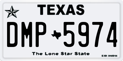 TX license plate DMP5974