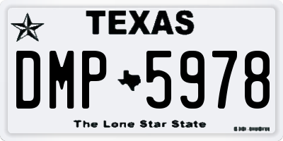 TX license plate DMP5978