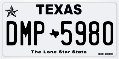 TX license plate DMP5980