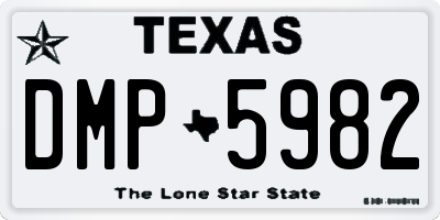 TX license plate DMP5982