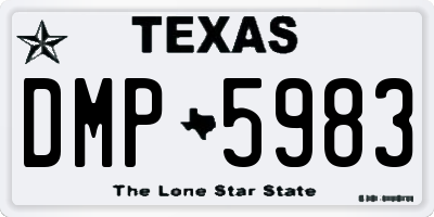 TX license plate DMP5983