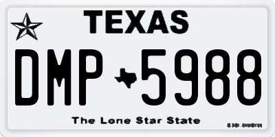 TX license plate DMP5988