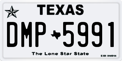 TX license plate DMP5991