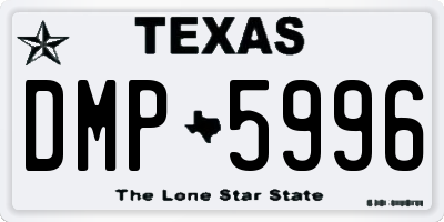 TX license plate DMP5996