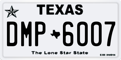 TX license plate DMP6007