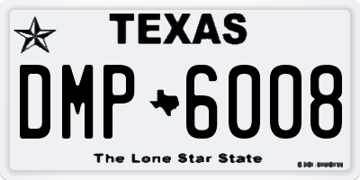 TX license plate DMP6008
