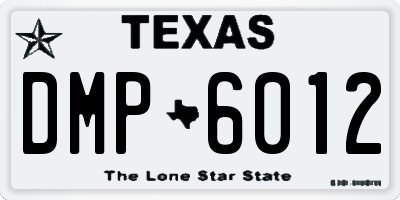 TX license plate DMP6012