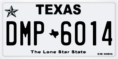 TX license plate DMP6014