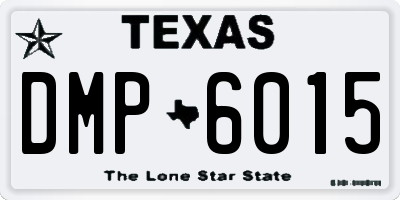 TX license plate DMP6015