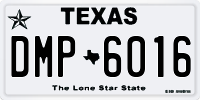 TX license plate DMP6016