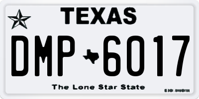 TX license plate DMP6017