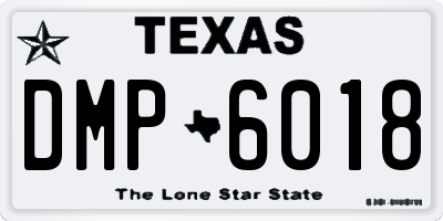 TX license plate DMP6018