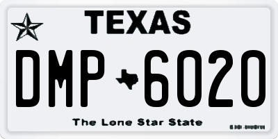TX license plate DMP6020