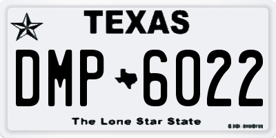 TX license plate DMP6022