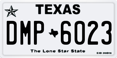 TX license plate DMP6023
