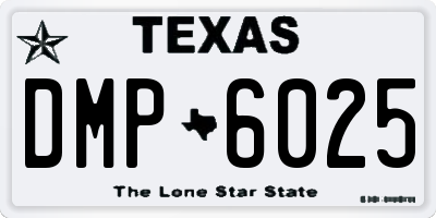 TX license plate DMP6025
