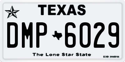 TX license plate DMP6029