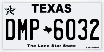 TX license plate DMP6032
