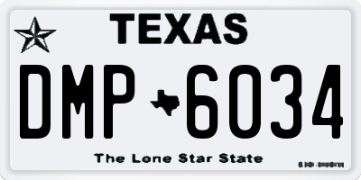 TX license plate DMP6034