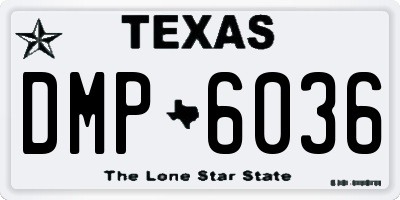 TX license plate DMP6036