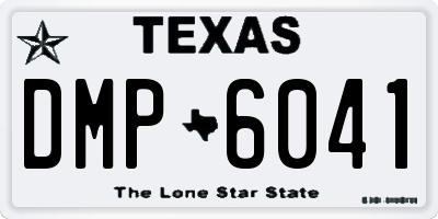 TX license plate DMP6041