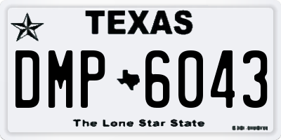 TX license plate DMP6043