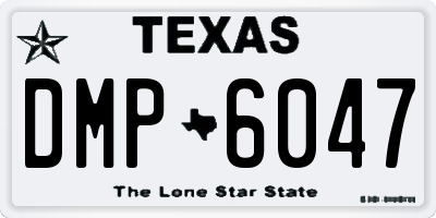TX license plate DMP6047