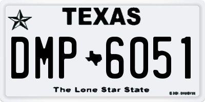 TX license plate DMP6051