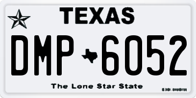 TX license plate DMP6052