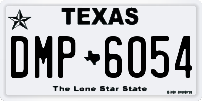 TX license plate DMP6054