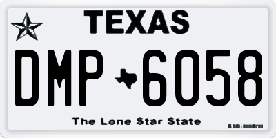 TX license plate DMP6058