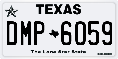 TX license plate DMP6059