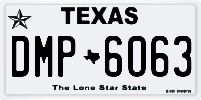TX license plate DMP6063
