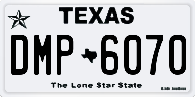 TX license plate DMP6070