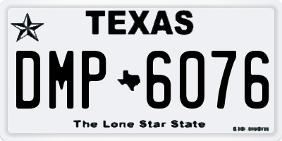 TX license plate DMP6076