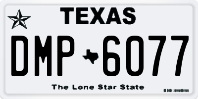 TX license plate DMP6077