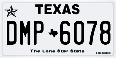 TX license plate DMP6078