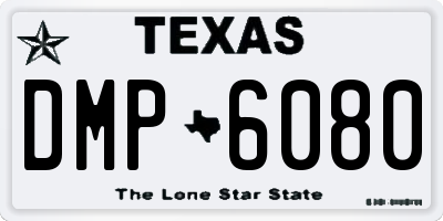TX license plate DMP6080