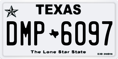 TX license plate DMP6097