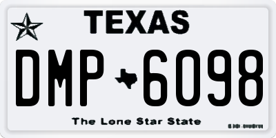 TX license plate DMP6098