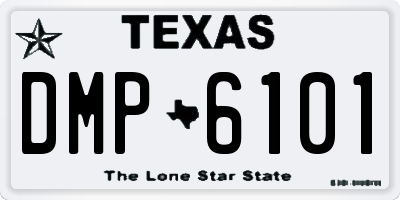 TX license plate DMP6101