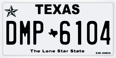 TX license plate DMP6104