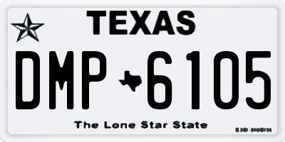 TX license plate DMP6105