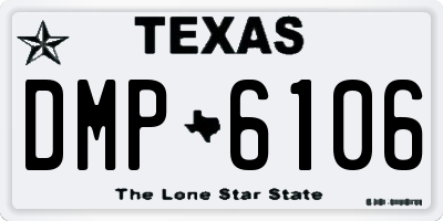 TX license plate DMP6106