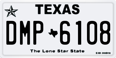 TX license plate DMP6108