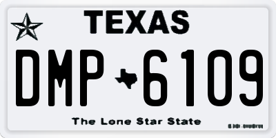 TX license plate DMP6109