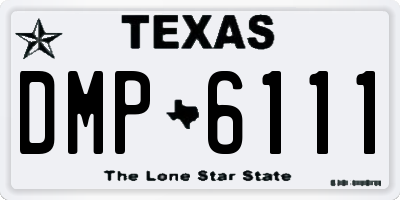 TX license plate DMP6111