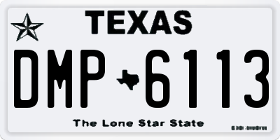 TX license plate DMP6113