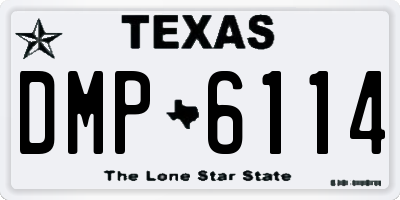 TX license plate DMP6114