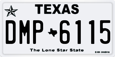 TX license plate DMP6115